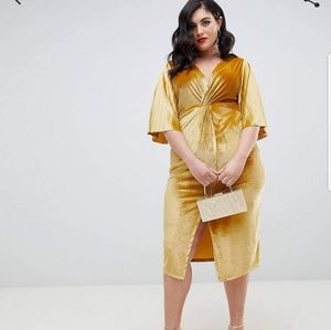 Gold/Yellow Velvet ASOS Dress